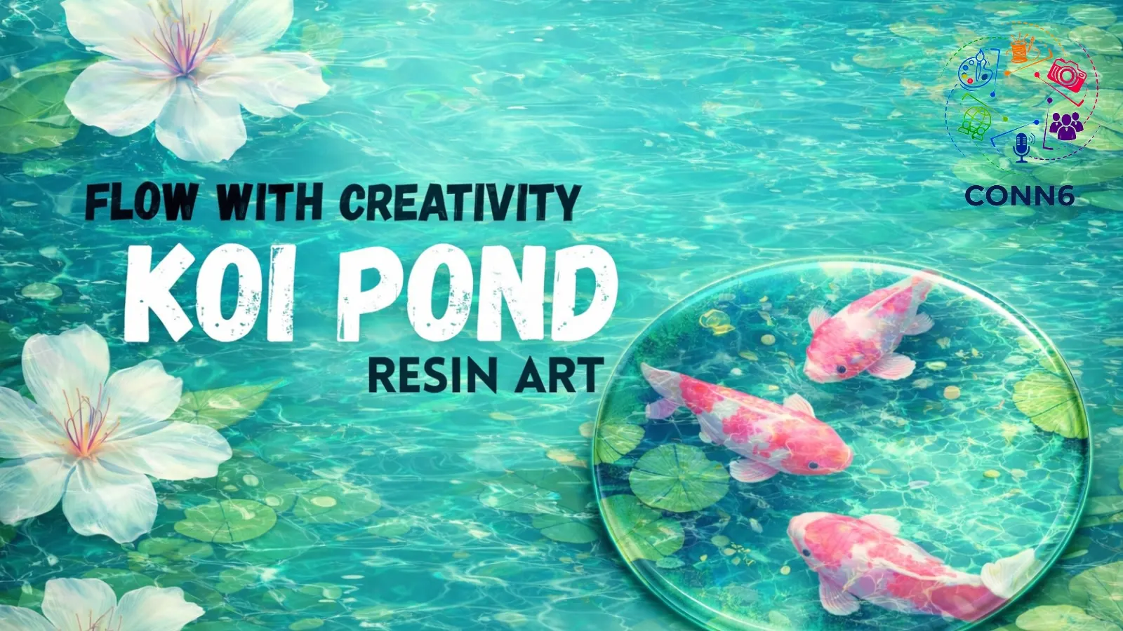 Koi Fish Pond - Resin Art