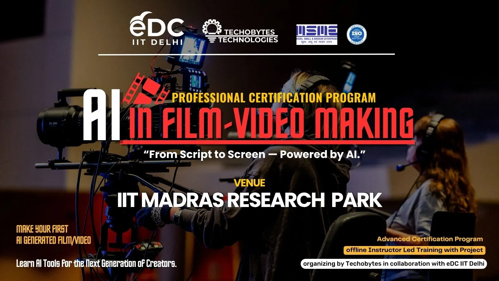 AI in Film-Video Making | Professional Certification Program
