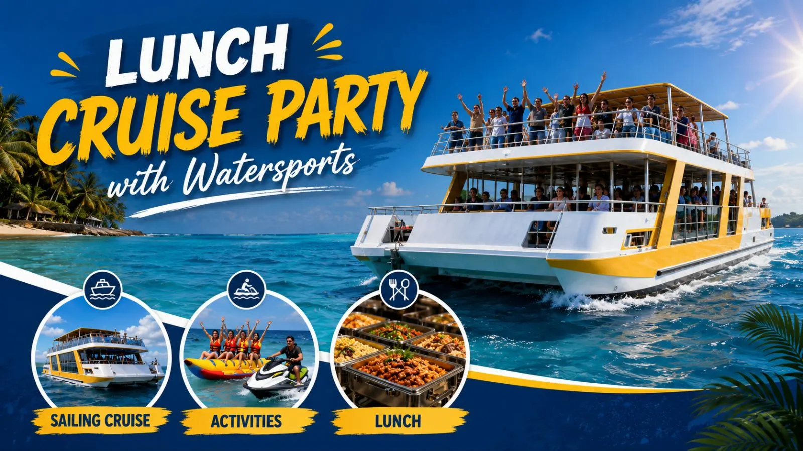 Goa Adventure Lunch Cruise Party with Watersports