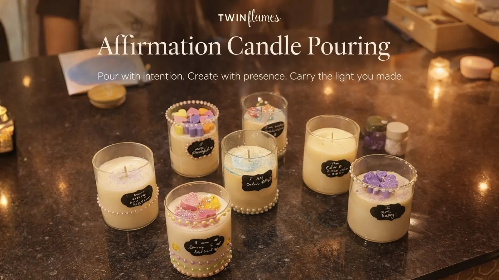Affirmation Candle Pouring Experience by Twin Flames