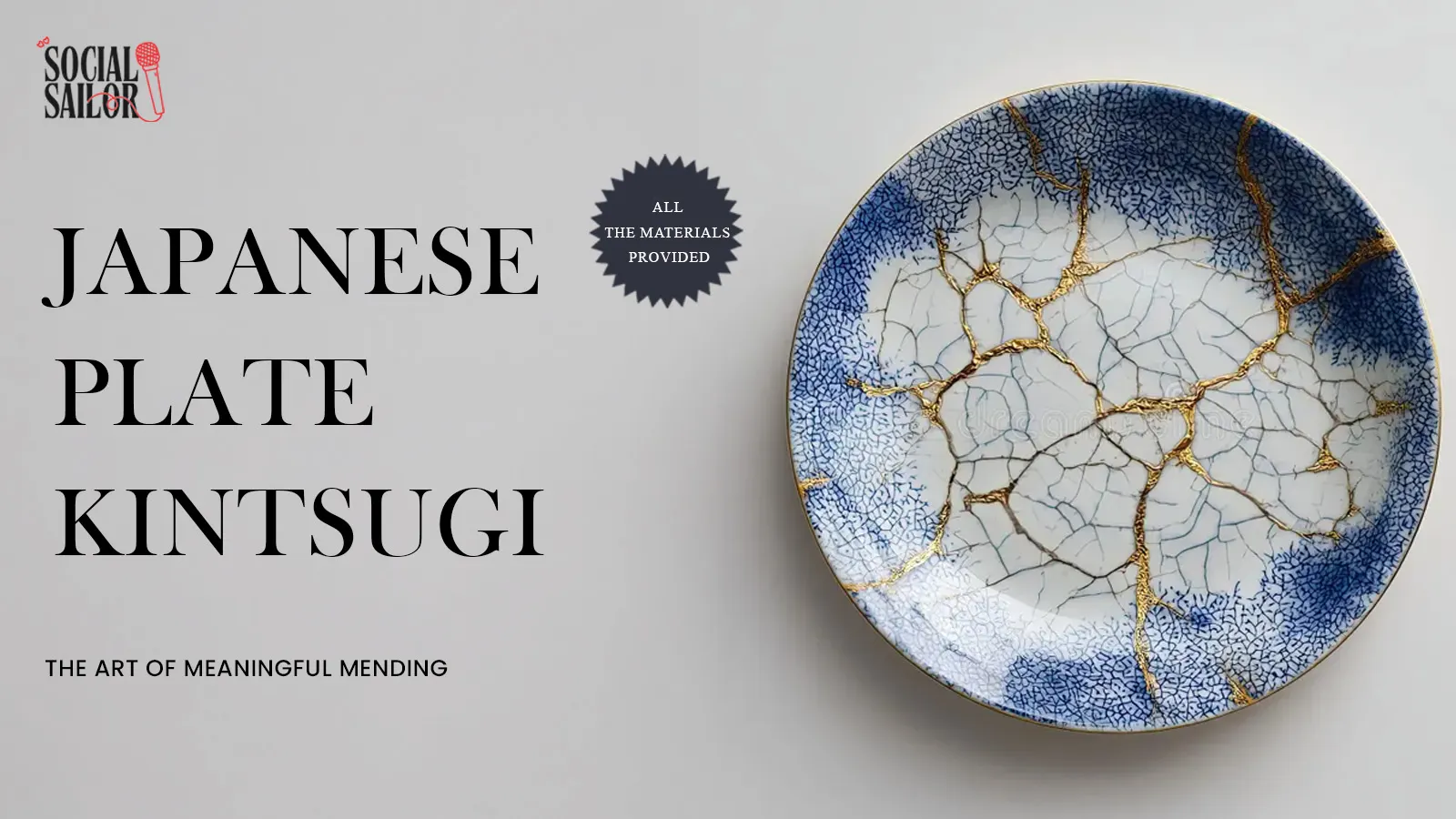 Japanese Kintsugi Plate - Pune
