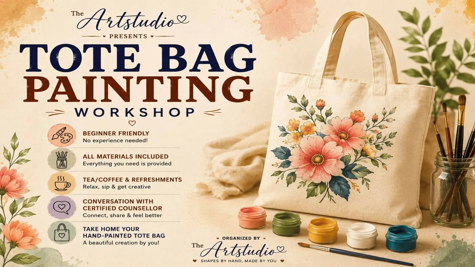 Tote Bag Painting Workshop by The Artstudio