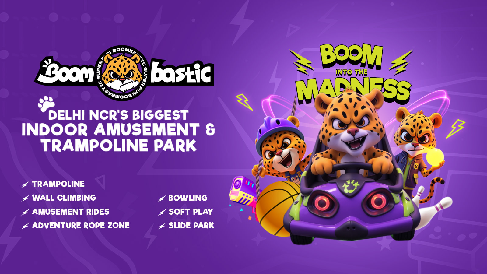 Boombastic | Biggest Indoor Amusement & Trampoline Park | Gurugram
