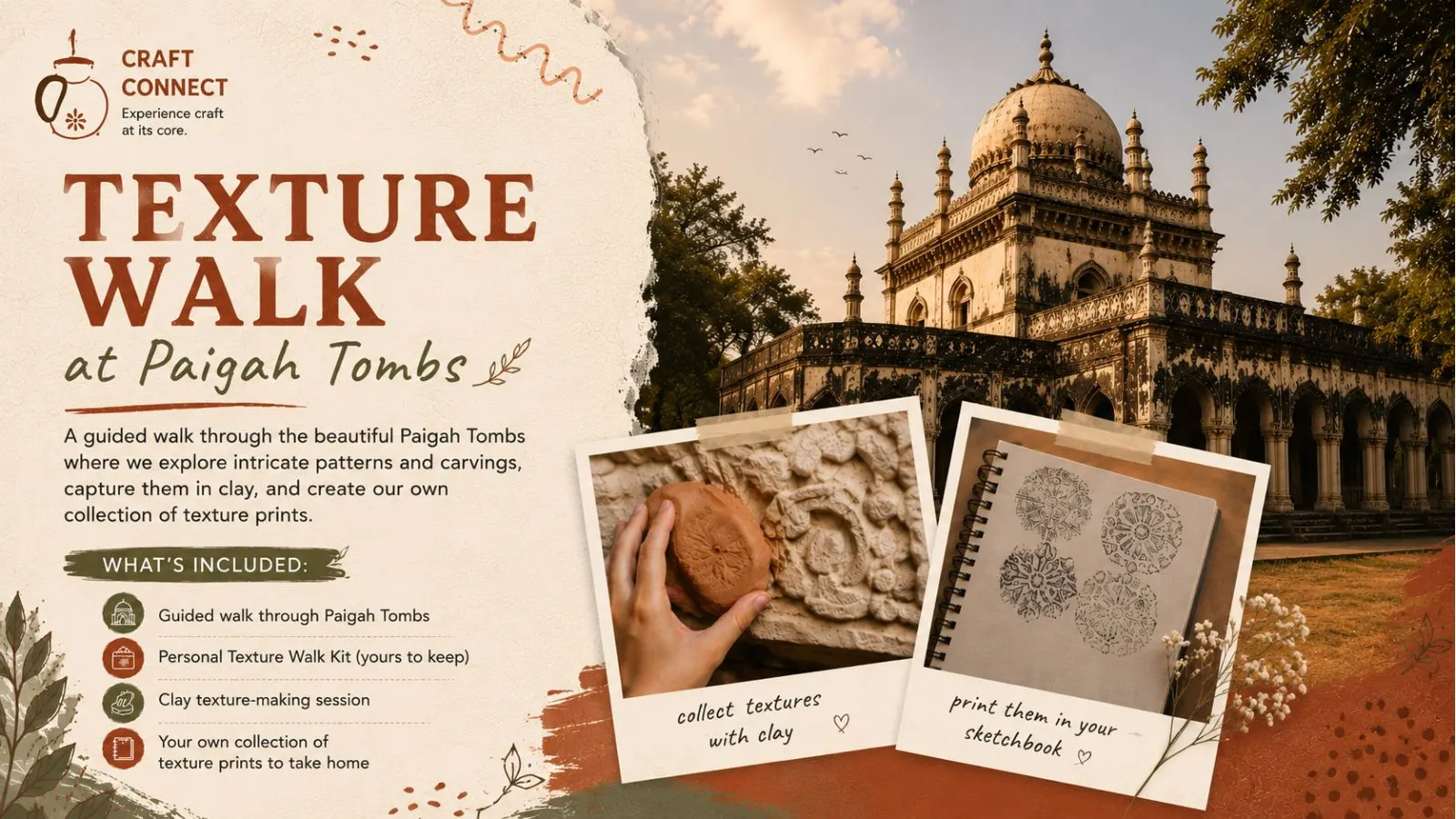 Texture Walk at Paigah Tombs