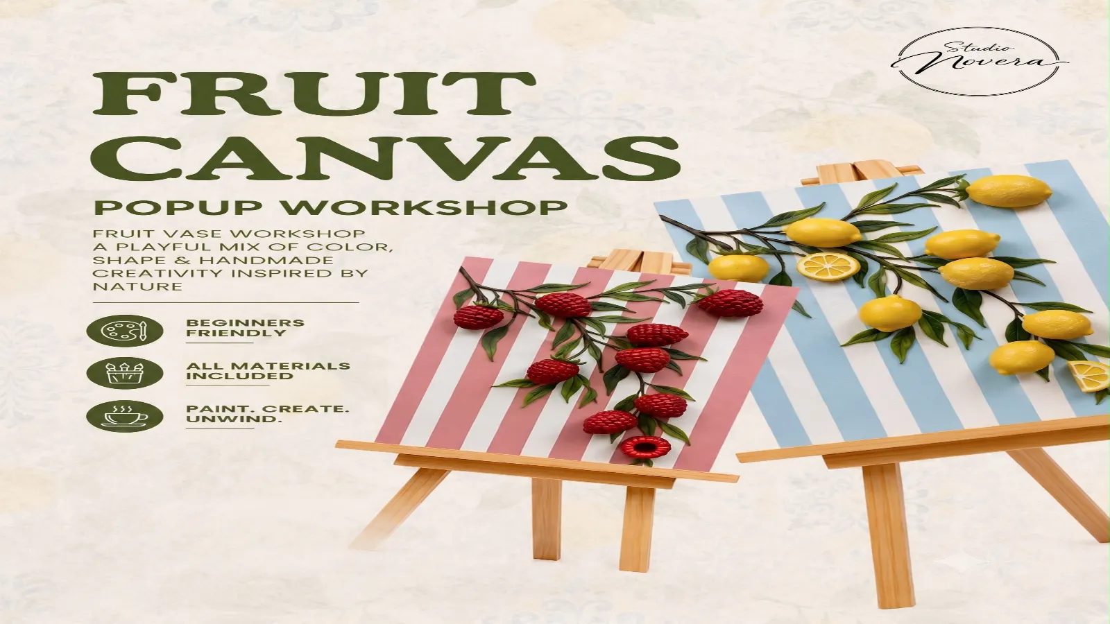 3D Fruit Pop up Canvas Painting 