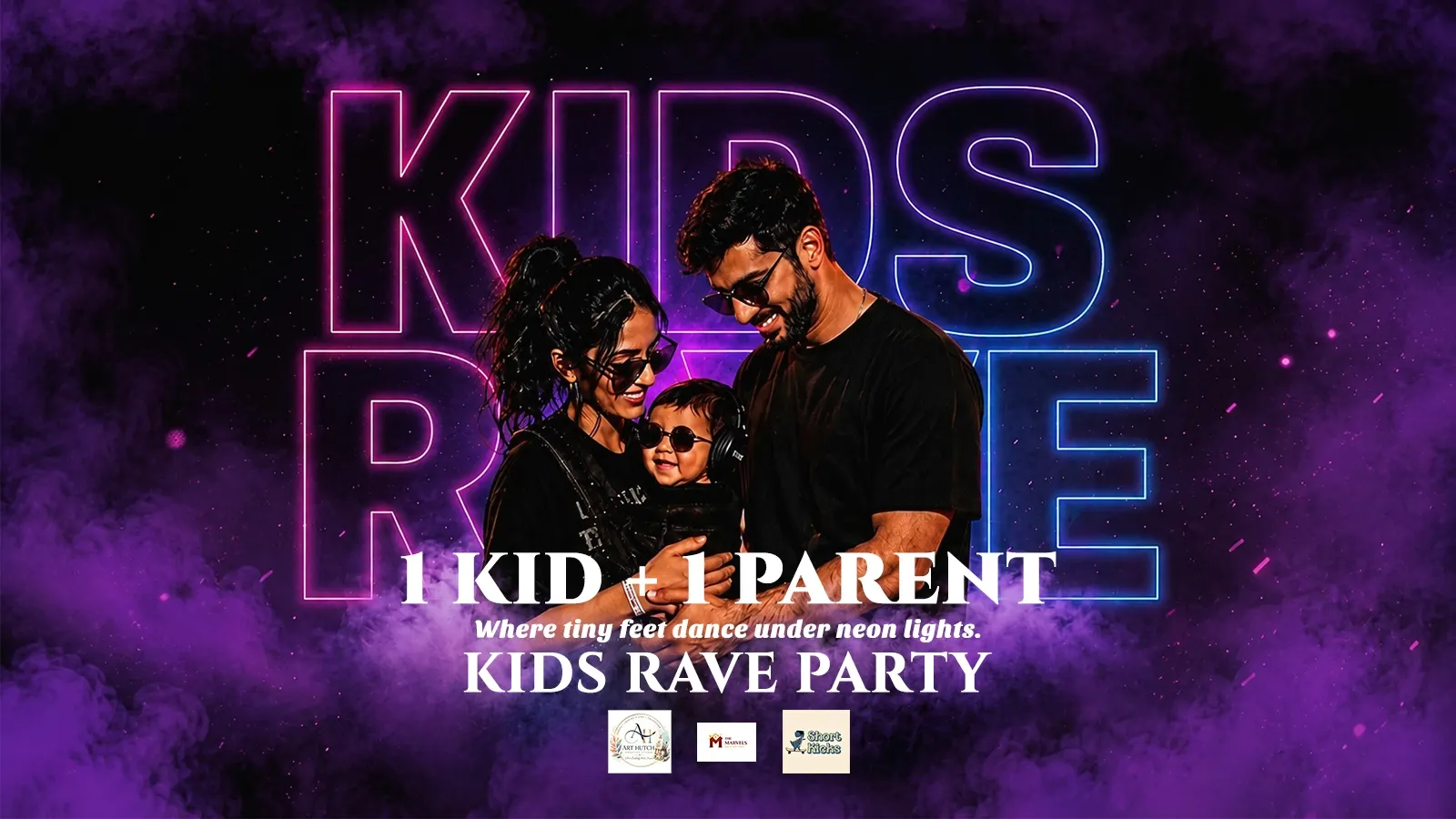 Pune's First Kids Neon Rave Party | Music, Games & Fun